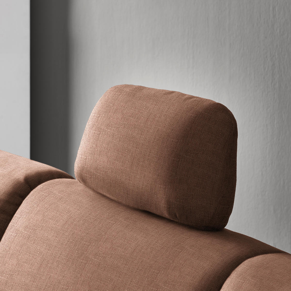 ECKSOFA in Chenille Braun  208/227 cm  - Alufarben/Braun, KONVENTIONELL, Textil/Metall (208/227cm) - Sedda