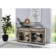 SIDEBOARD 171/90,9/43,8 cm  - Dunkelgrau/Eichefarben, MODERN, Glas/Holzwerkstoff (171/90,9/43,8cm) - Xora