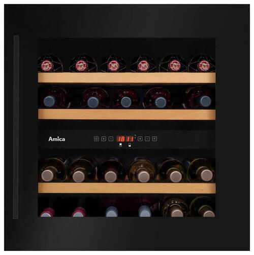 WEINKÜHLSCHRANK WK341212S  - Schwarz, Basics, Glas (59/59,5/60,8cm) - Amica
