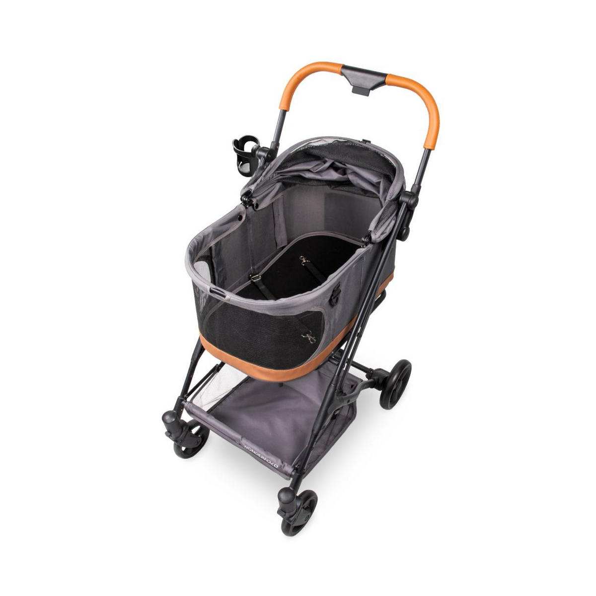 HUNDEBUGGY P2 Pet Stroller  - Schwarz/Grau, Basics, Textil/Metall (68/44/100cm) - WONDERFOLD