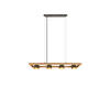 HÄNGELEUCHTE BELL 100/150/21 cm   - Nickelfarben, Natur, Holz/Metall (100/150/21cm) - Trio Leuchten