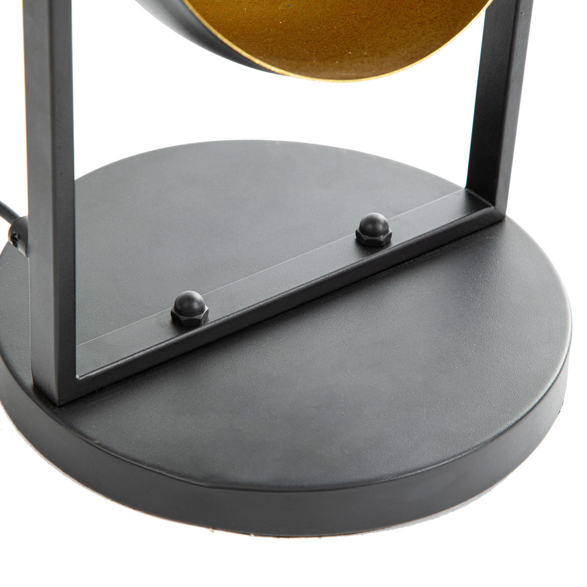 STEHLEUCHTE - Goldfarben/Schwarz, Design, Kunststoff/Metall (25/25/117cm) - Globo
