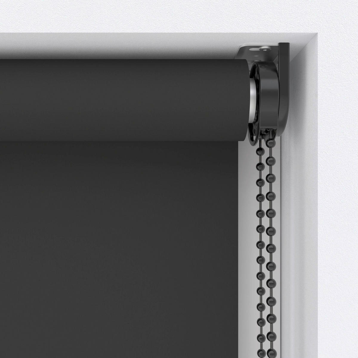 VERDUNKELUNGSROLLO  - Schwarz, Basics, Textil (210/190cm)