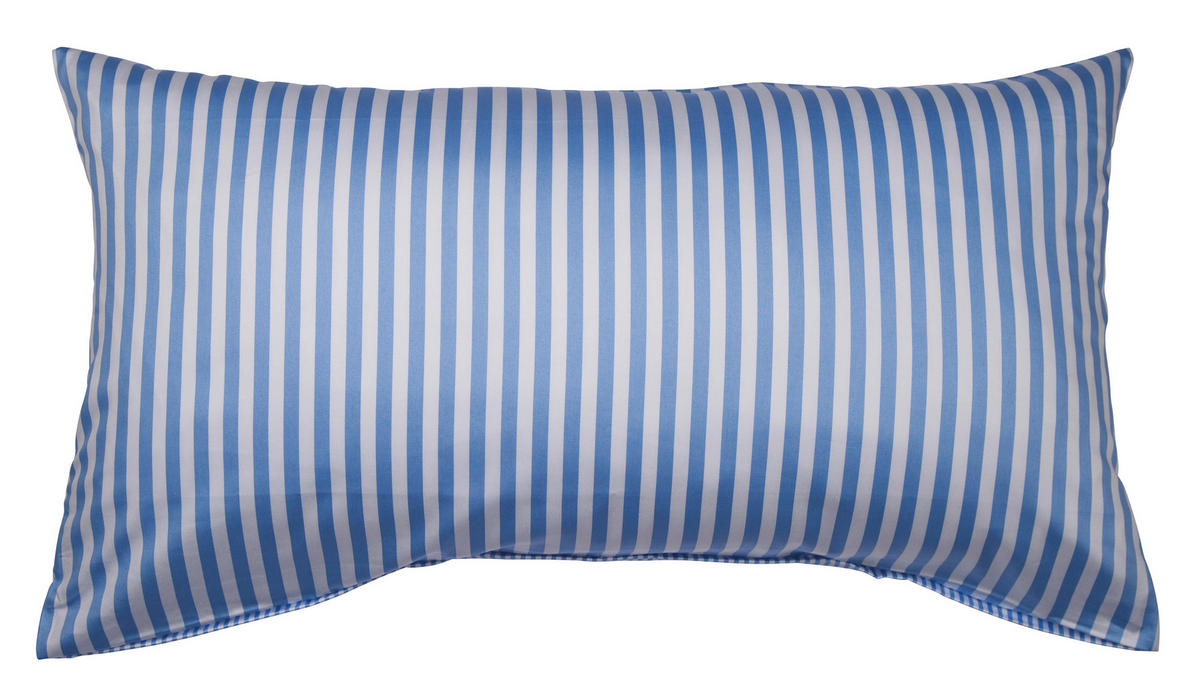 KISSENHÜLLE Giorgio 40/80 cm  - Weiß/Hellblau, KONVENTIONELL, Textil (40/80cm) - Janine