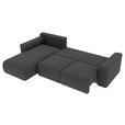 ECKSOFA Dunkelgrau Velours  - Chromfarben/Dunkelgrau, KONVENTIONELL, Kunststoff/Textil (195/293cm) - Carryhome