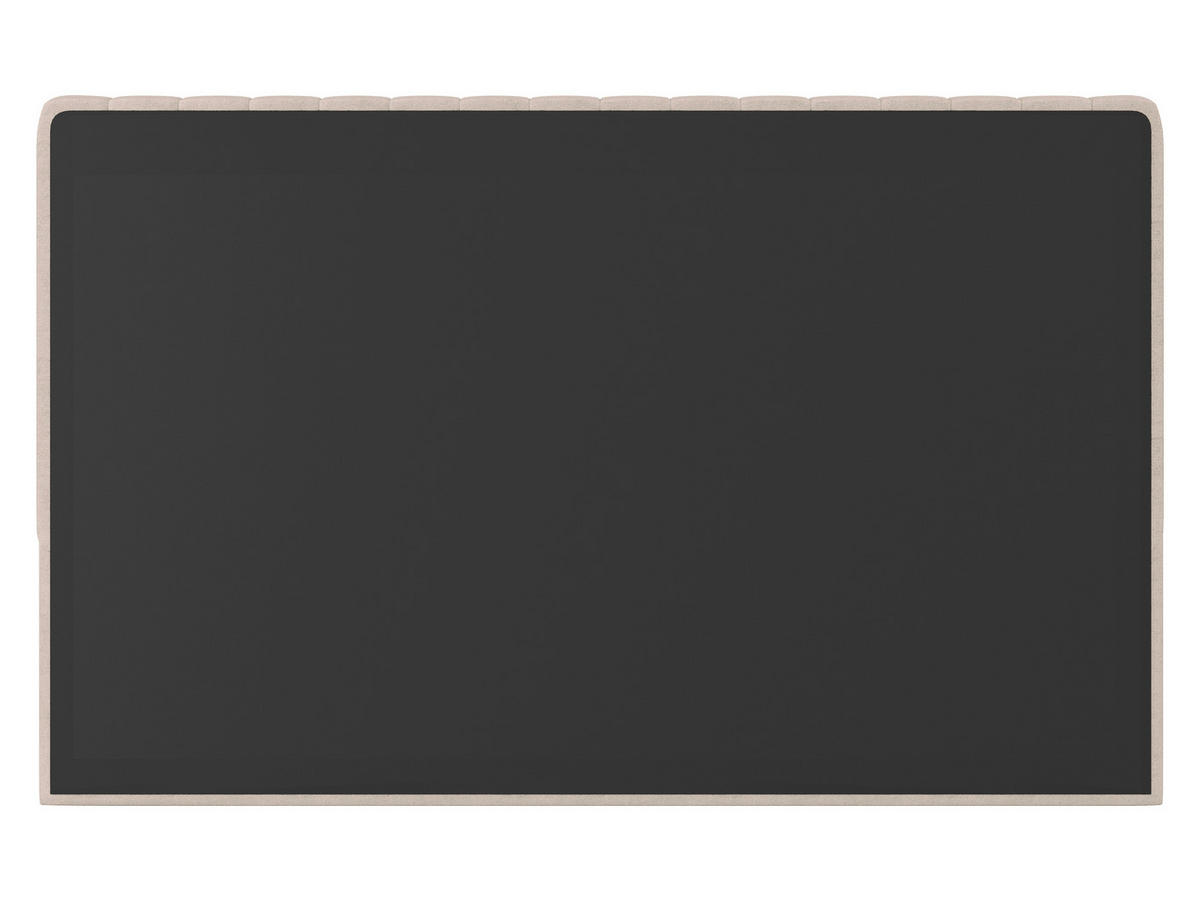 BOXBETT 160/200 cm,  in Creme, gepolstertes Kopfteil, Bettkasten, Topper, Matratzen, H3 + H3 = fest  - Creme/Schwarz, Basics, Kunststoff/Textil (160/200cm) - Chameo