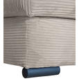 ECKSOFA Beige Cord - Beige/Schwarz, KONVENTIONELL, Textil/Metall (258/168cm) - Carryhome