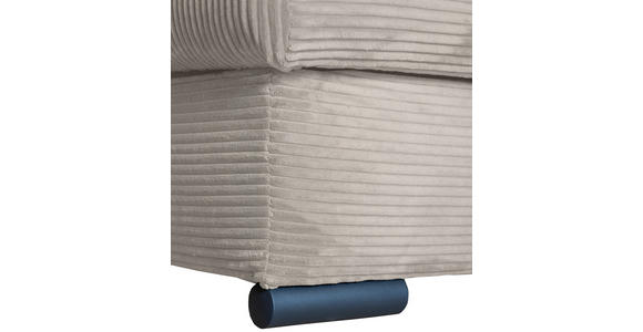 ECKSOFA Beige Cord - Beige/Schwarz, KONVENTIONELL, Textil/Metall (258/168cm) - Carryhome