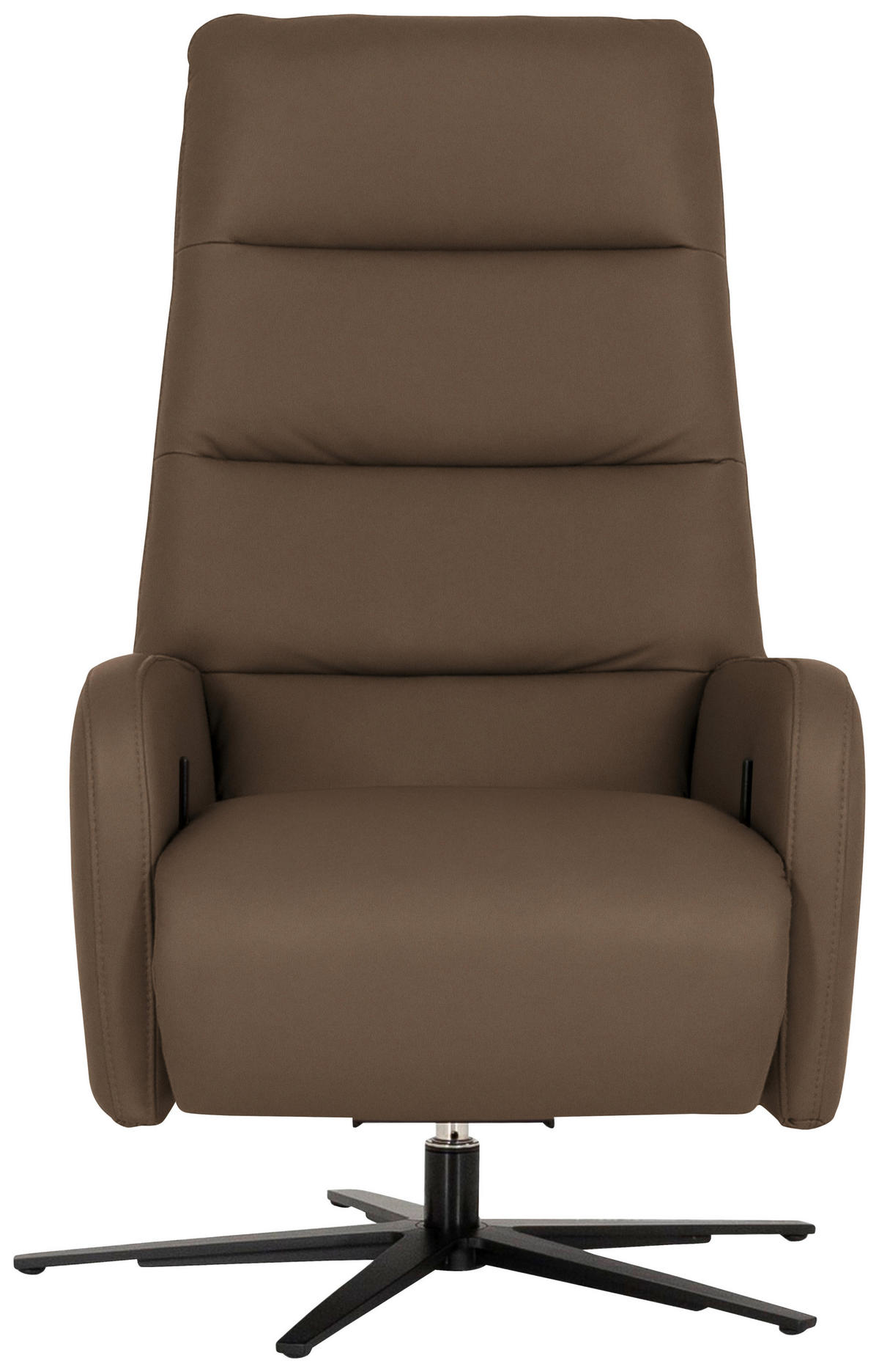 RELAXSESSEL Leder Braun  - Schwarz/Braun, Modern, Leder/Metall (66/110/83cm) - Joop!