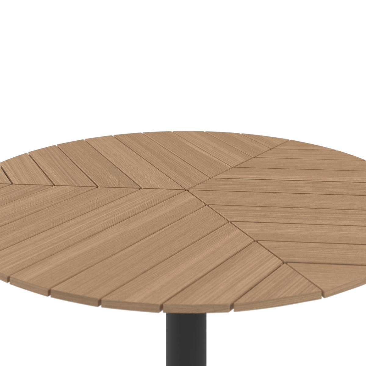 ZÁHRADNÝ STÔL, kov, plast, 120/74/120 cm - čierna/prírodná farba, Modern, kov/plast (120/74/120cm) - Ambia Garden