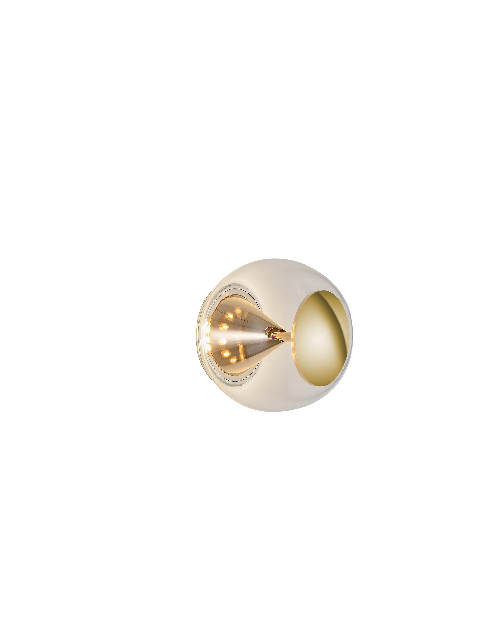 DECKENLEUCHTE PINO 16/14 cm   - Messingfarben, KONVENTIONELL, Metall (16/14cm) - Helestra