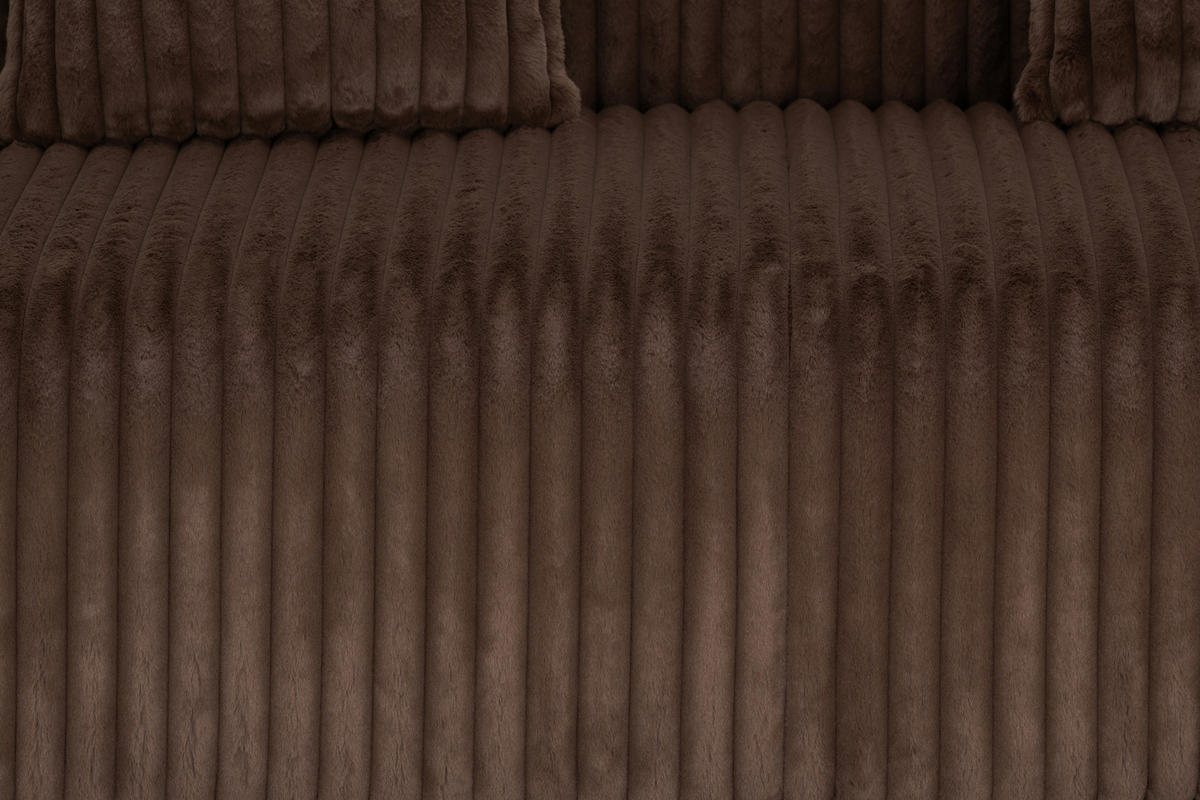 SOFA Cord Braun  - Schwarz/Braun, MODERN, Kunststoff/Textil (224/68/99cm) - MID.YOU