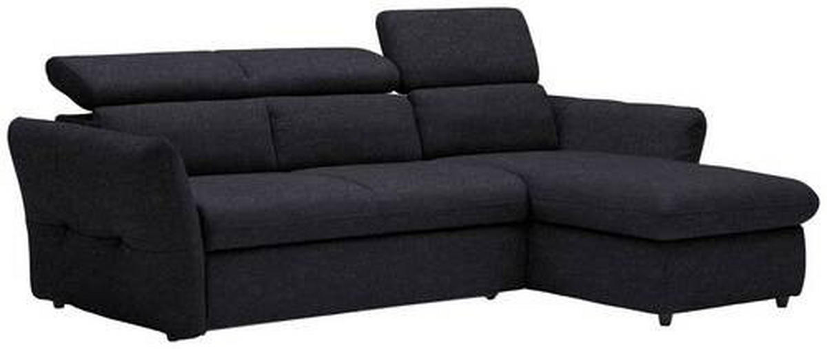 ECKSOFA in Mikrofaser Schwarz  240/172 cm  - Schwarz, Design, Kunststoff/Textil (240/172cm) - Stylife