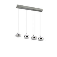 LED FÜGGŐLÁMPA 85/15,5/150 cm  - nikkelszínű/fehér, Design, műanyag/fém (85/15,5/150cm) - Trio Leuchten