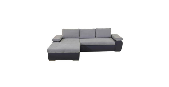 ECKSOFA in Flachgewebe Hellgrau, Dunkelgrau  - Dunkelgrau/Hellgrau, Design, Kunststoff/Textil (175/271cm) - Xora