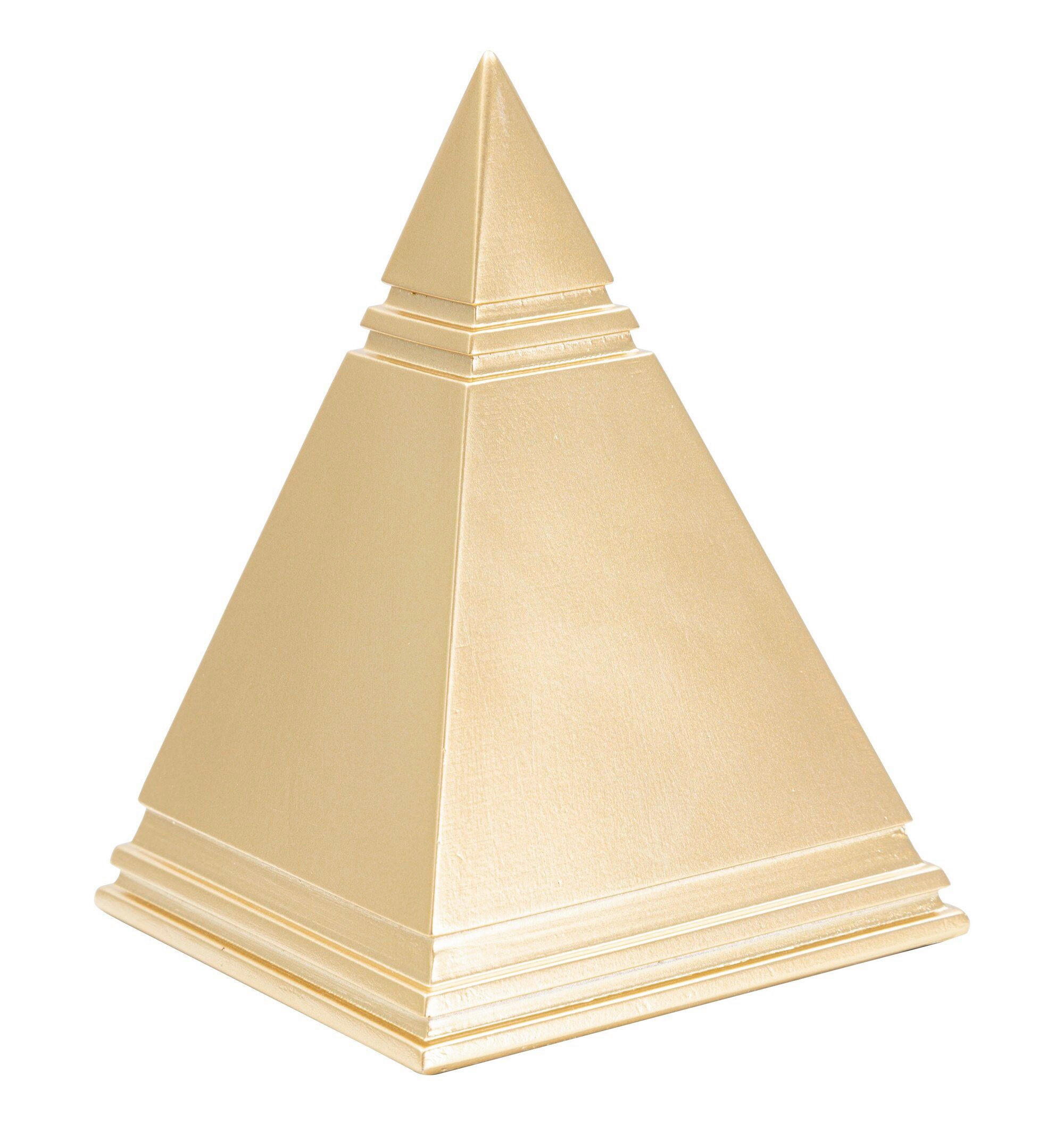 Skulptur Pyramide Gold B: 11,5 Cm
