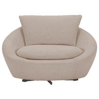 SESSEL in Flachgewebe Hellbraun  - Hellbraun/Schwarz, Design, Textil/Metall (130/78/112cm) - Lomoco