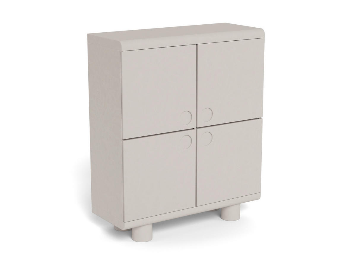 MULTISKÅP 100/120/40 cm 4-dörrar - grå, Design, trämaterial (100/120/40cm) - MID.YOU