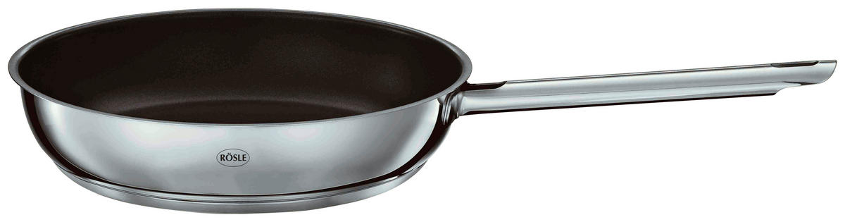 PANVICA NA SMAŽENIE,  24 cm  - čierna/farba ušľachtilej ocele, Konventionell, kov (24cm) - Rösle