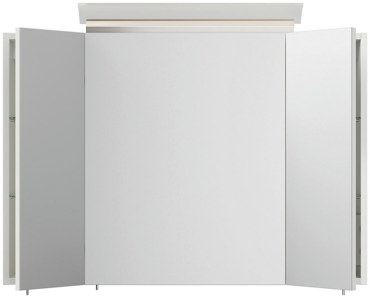 SPIEGELSCHRANK 90/62/17 cm  - Weiß Hochglanz, MODERN, Glas/Holzwerkstoff (90/62/17cm) - MID.YOU