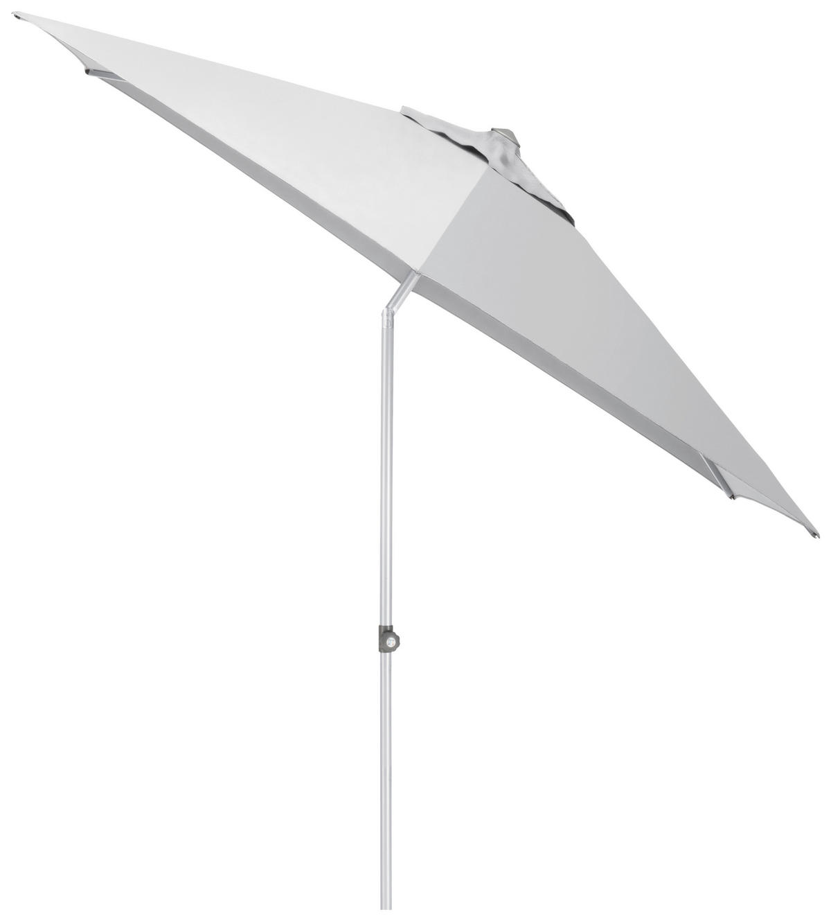 SONNENSCHIRM 230 cm Hellgrau  - Silberfarben/Hellgrau, Basics, Textil/Metall (230cm) - Kettler