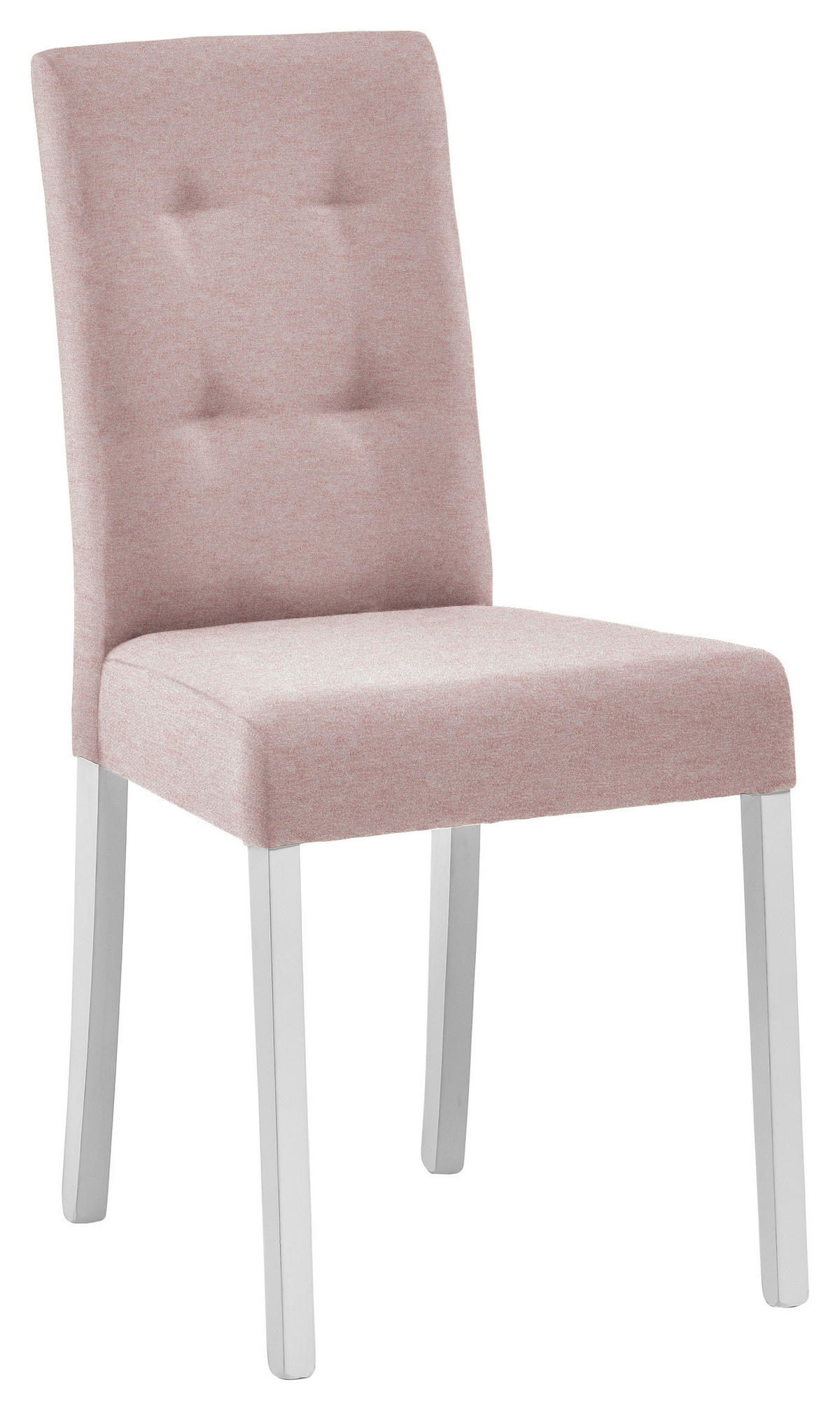 STUHL Webstoff Weiß, Altrosa Buche massiv  - Altrosa/Weiß, ROMANTIK / LANDHAUS, Holz/Textil (44/91/57cm) - Landscape