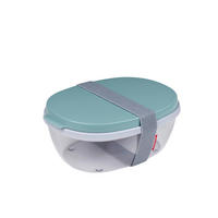 LUNCHBOX 22,5/17,5/9,5 cm  - Türkis/Klar, Basics, Kunststoff (22,5/17,5/9,5cm) - Mepal