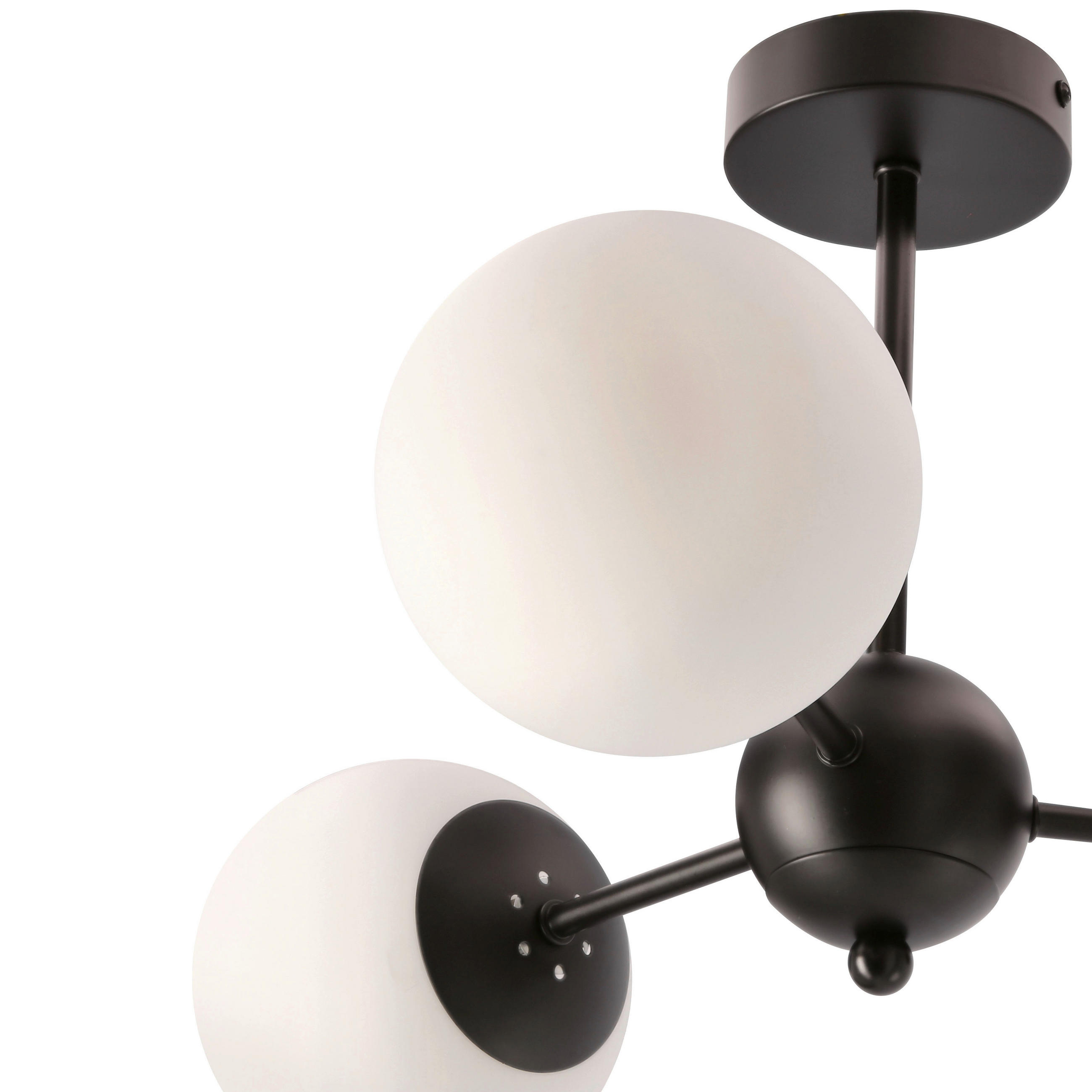 PENDELLEUCHTE 54/54/28 cm  - Schwarz/Weiß, KONVENTIONELL, Metall (54/54/28cm)
