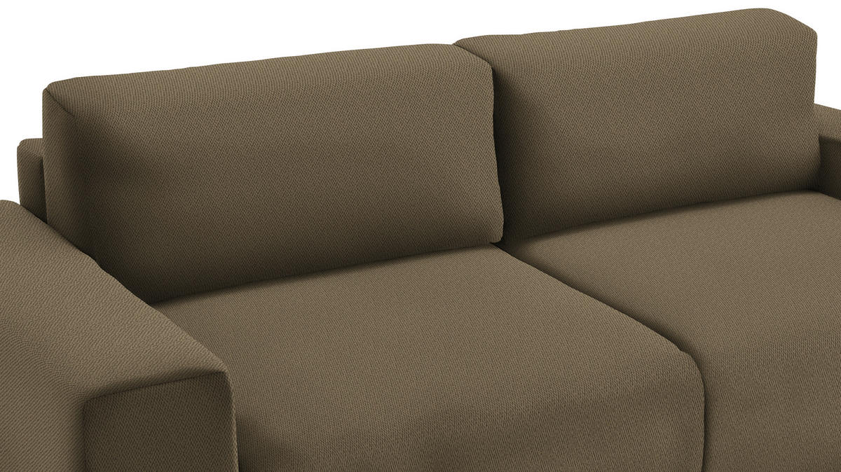 SCHLAFSOFA Flachgewebe Grün  - Buchefarben/Schwarz, KONVENTIONELL, Holz/Kunststoff (255/86/123cm) - Livetastic