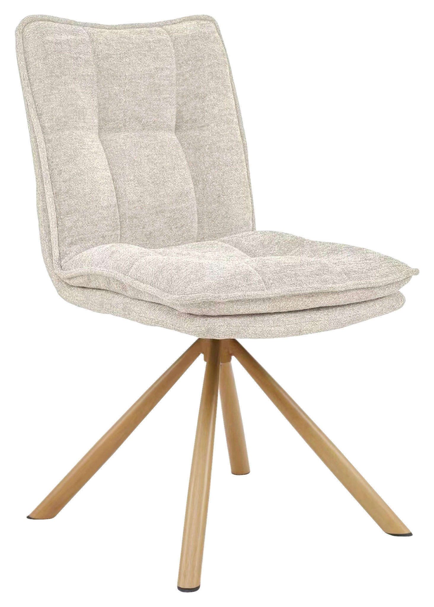 STUHL - Eichefarben/Beige, Design, Textil/Metall (52/89/65cm) - Carryhome