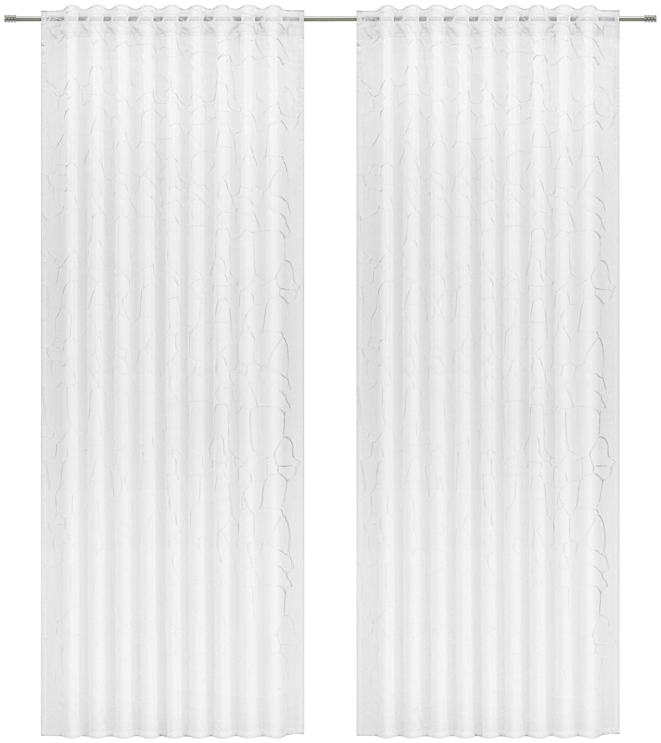FERTIGVORHANG  halbtransparent  140/245 cm  2 Stück  - Weiß, Design, Textil (140/245cm) - Esposa