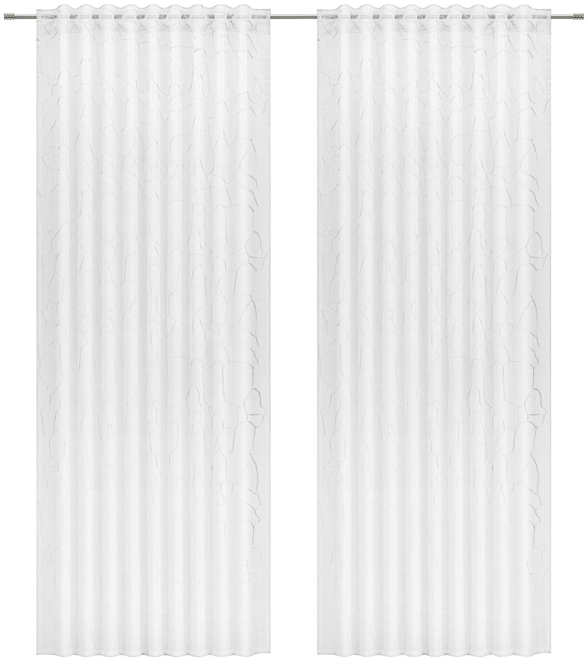 FERTIGVORHANG  halbtransparent  140/245 cm  2 Stück  - Weiß, Design, Textil (140/245cm) - Esposa