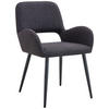 ŽIDLE S PODRUČKAMI, železo, tkaná látka, černá - černá, Lifestyle, kov/dřevo (53/82/63cm) - MID.YOU
