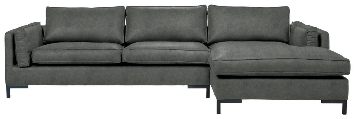 HÖRNSOFFA i läderimitation grön  - grön/svart, Design, metall/textil (295/160cm) - Livetastic