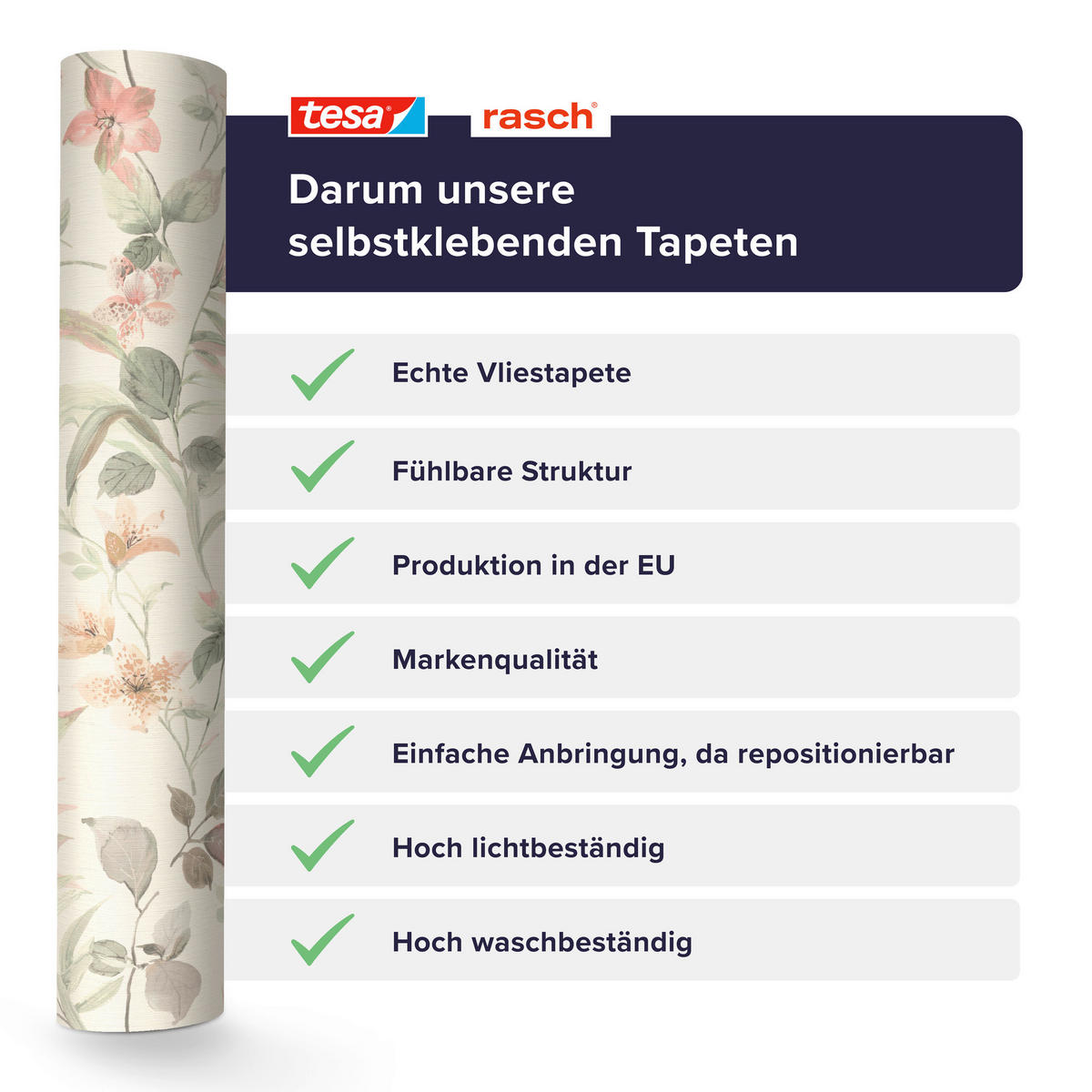 TAPETE - Weiß, Natur, Textil (600/53cm) - Tesa