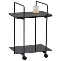 SERVIERWAGEN in Schwarz  - Schwarz, Basics, Glas/Holzwerkstoff (45/35/65cm)