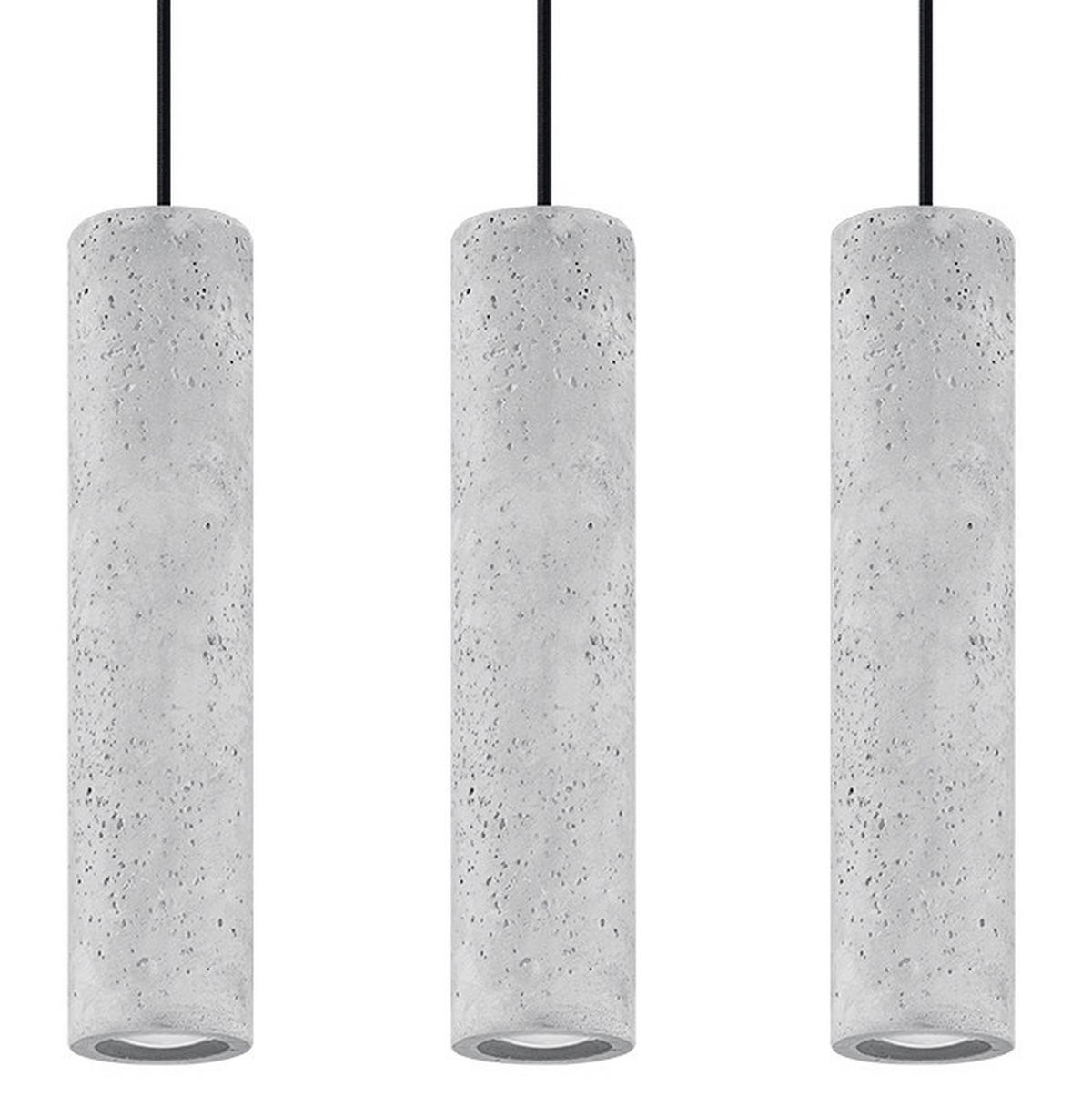 HÄNGELEUCHTE LUVO 45/6/90 cm  - Grau, Design, Stein (45/6/90cm)