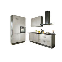 ECKKÜCHE 120/220 cm  in Sandfarben, Graphitfarben, Schwarz  - Sandfarben/Chromfarben, Design, Holzwerkstoff/Metall (120/220cm) - Xora