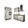 ECKKÜCHE 120/220 cm  in Sandfarben, Graphitfarben, Schwarz  - Sandfarben/Chromfarben, Design, Holzwerkstoff/Metall (120/220cm) - Xora