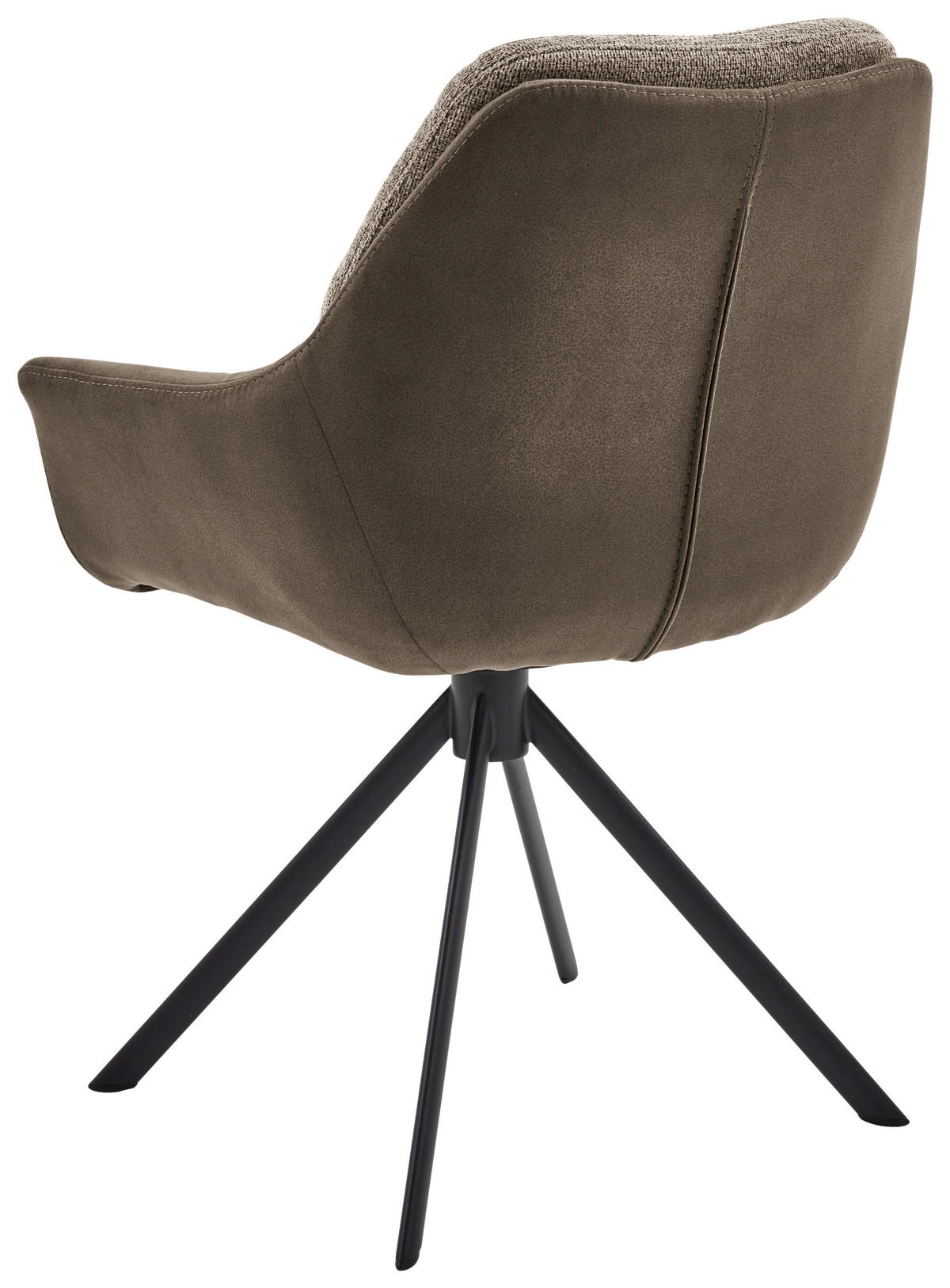 ARMLEHNSTUHL  in Eisen Webstoff, Mikrofaser  - Taupe/Schwarz, Design, Textil/Metall (62/83,5/65cm) - Valnatura