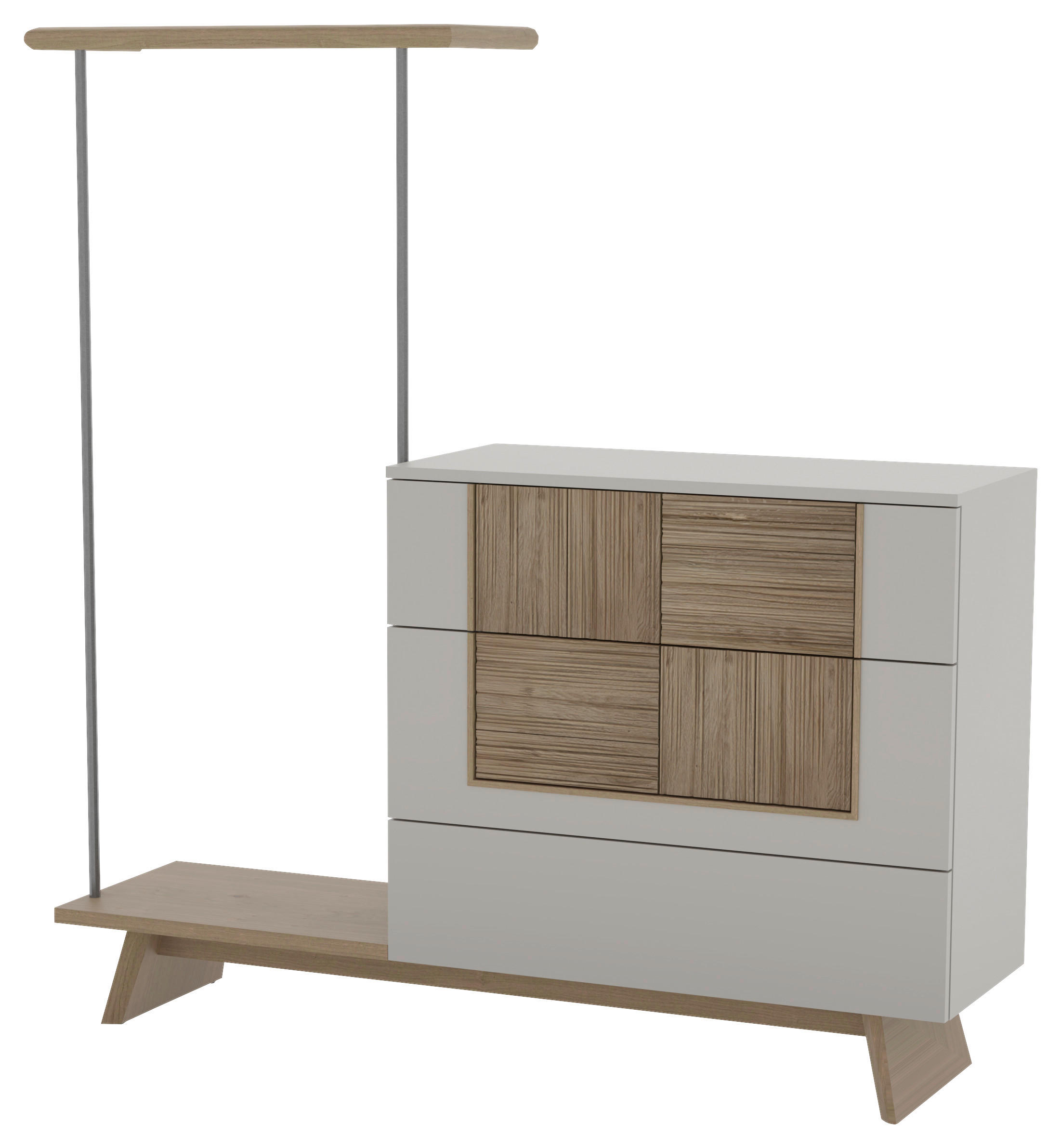 KOMMODE  in 168/170/43 cm  - Wildeiche/Weiß, Design, Holz/Holzwerkstoff (168/170/43cm) - Voglauer