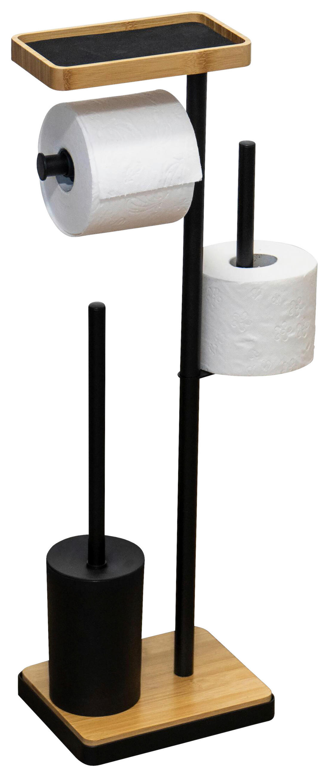 WC-BÜRSTENGARNITUR in Metall, Kunststoff  Kunststoff   - Schwarz, Basics, Kunststoff/Metall (21,5/66/16,5cm) - Sadena