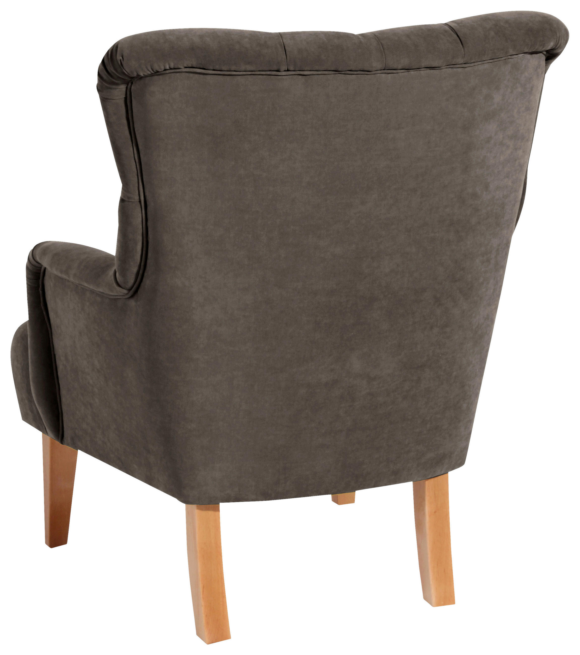 KŘESLO UŠÁK, textil, šedá - šedá/přírodní barvy, Moderní, dřevo/textil (71/97/82cm) - Max Winzer