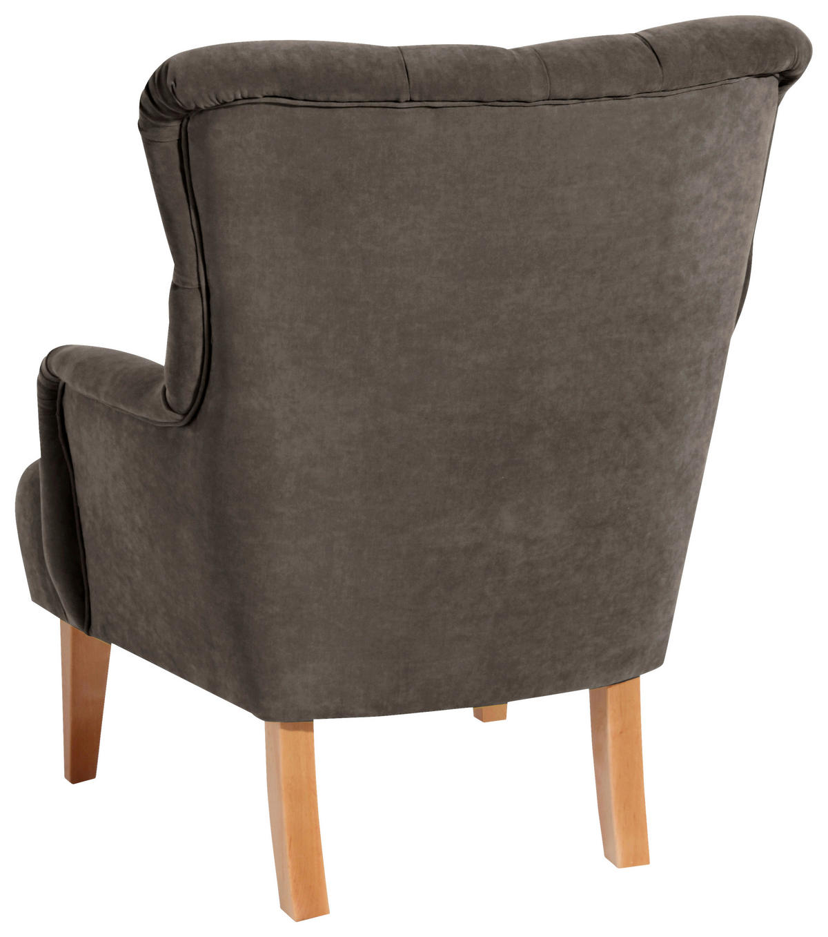 KŘESLO UŠÁK, textil, šedá - šedá/přírodní barvy, Moderní, dřevo/textil (71/97/82cm) - Max Winzer
