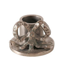 SVEĆNJAK  metal  - srebrna, Osnovno, metal (5,5/5,5/4cm)