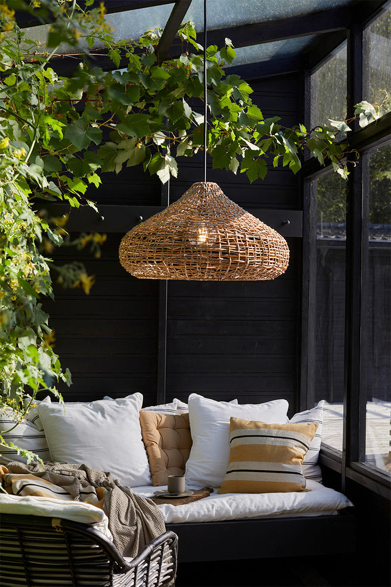 HÄNGLAMPA UTOMHUS PR Home MIRA 58/32 cm  - Natur, metall/naturmaterial (58/32cm)