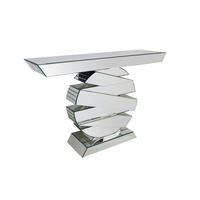 KONSOLENTISCH in Glas, Holzwerkstoff 119/35,5/80 cm    - Silberfarben, Design, Glas/Holzwerkstoff (119/35,5/80cm) - Livetastic