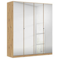 Dulap Cu Uși Rotative, 181/210/54 cm, stejar Artisan - culoare crom/stejar Artisan, Modern, metal/material pe bază de lemn (181/210/54cm) - Hom`in