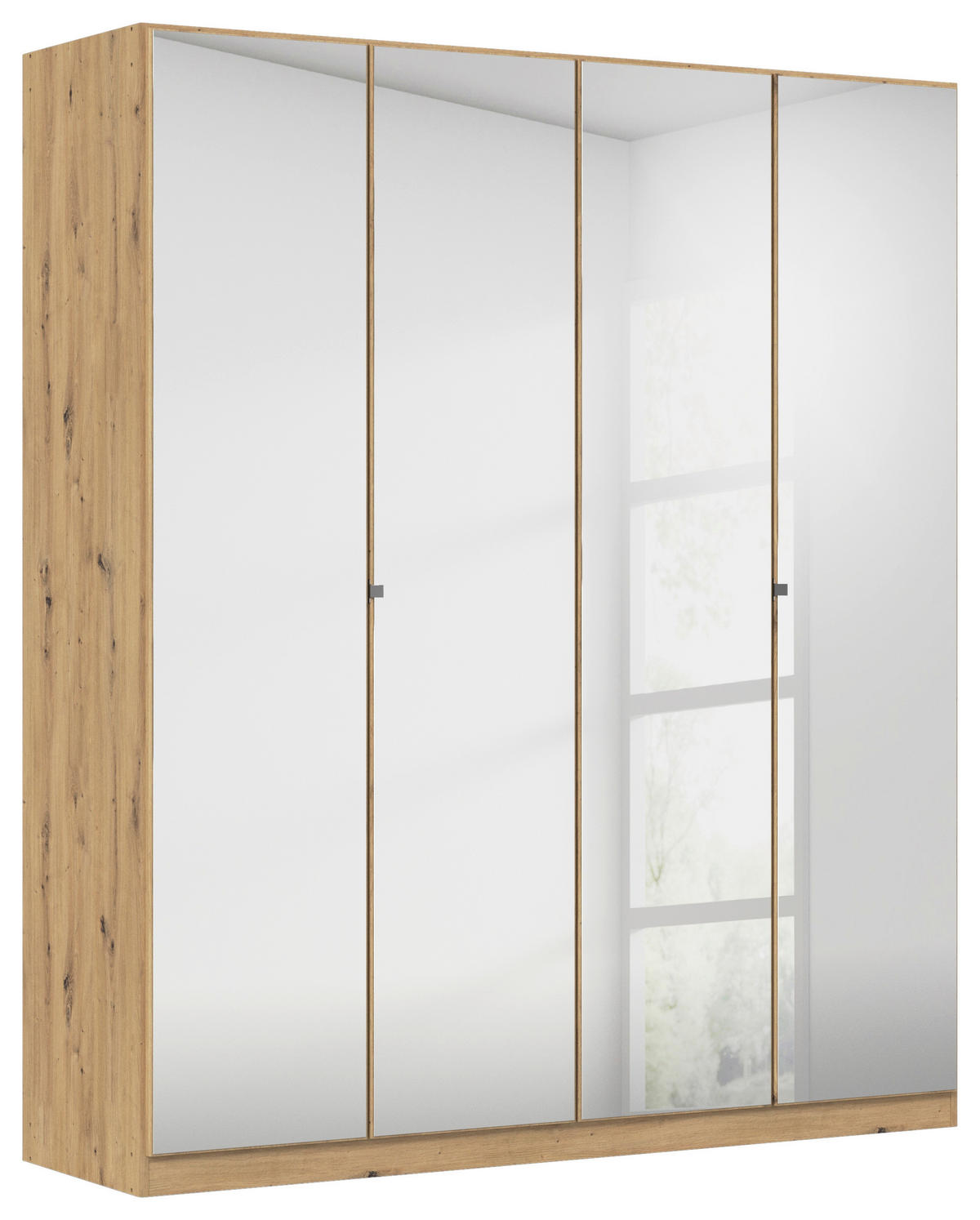 Dulap Cu Uși Rotative, 181/210/54 cm, stejar Artisan - culoare crom/stejar Artisan, Modern, metal/material pe bază de lemn (181/210/54cm) - Hom`in