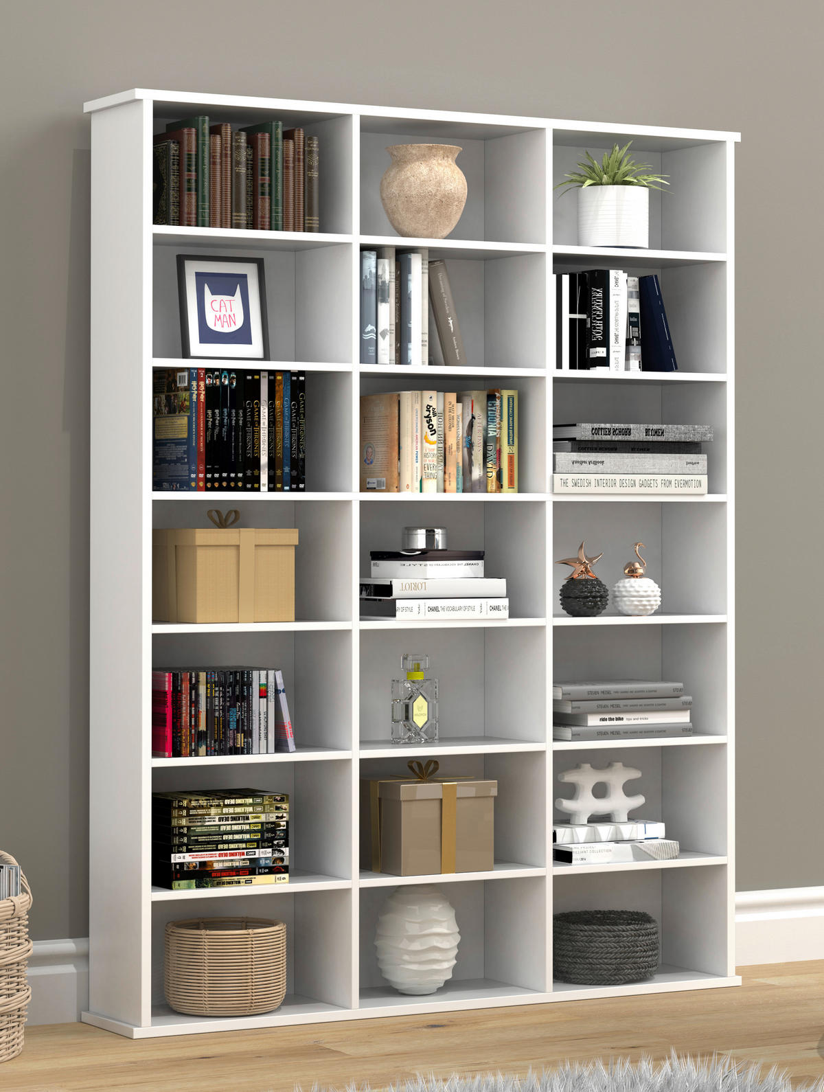 HYLLA i 105/136/19 cm vit  - vit, Design, trämaterial (105/136/19cm) - MID.YOU